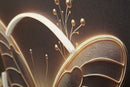 Stampa con LED su Tela Laccata con Cornice Butterfly 50x4x50 cm in Abete e Tela e Plastica      