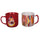 Set 2 Tazze Ø9,2x8,7 cm in Bone China VdE Tivoli 1996 Le cirque red