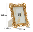 Cornice Knot 23,4x2,3x28,5 cm in Resina e Vetro Oro      