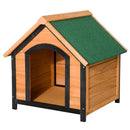 Cuccia per Cani da Esterno in Legno Naturale 76x65x64 cm 