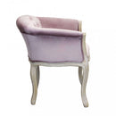 Poltrona Coreen in Velluto Rosa 61x61x71 h cm in Legno Rosa