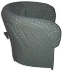 Poltrona Imbottita 65x65x75 cm in Tessuto Renier Shabby con Cuori