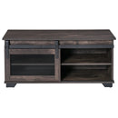 Tavolino Basso con Anta Scorrevole 100x45x45 cm in Legno Marrone Scuro