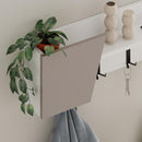 Mensola Appendiabiti da Parete 74x15,7x26 cm Attaccapanni Bianco e Beige Chiaro     