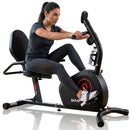 Cyclette da Seduta con 8 Livelli Potenza 132-148x62,5x96 cm Bici Home Fitness Ergonomica Nero      