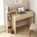 Scrivania PC Moderna 100x40x90 cm con 3 Ripiani Aperti e Cassetto in Legno      