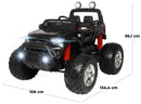 Macchina Elettrica per Bambini 2 posti Fuoristrada 24V con Licenza Ford Monster Truck 4x4 Nera