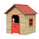 Casetta Gioco per Bambino in Legno 120x125x140 cm Fantasy Rossa