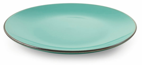 Set 6 Piatti Piani Ø27,5x3 cm in Gres Villa d'Este Home Tivoli Royal Light Verde Acqua online