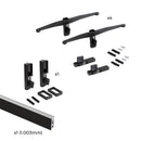 Kit Supporti per Mensole e Appendiabiti in Legno e Alluminio Emuca Zero Nero