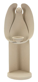 Porta Candele Dune Angel 12,5x10x30 cm in Ferro Crema      