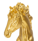 Cavallo da Scacchi 14x27x11 cm in Poliresina Oro/Nero