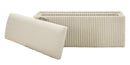Panca con Contenitore Goteborg 113x41x44 cm in MDF e Spugna e Poliestere Bianco      
