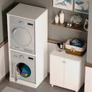 Coprilavatrice e Asciugatrice a Colonna 70,3x179x60,6 cm in Nobilitato 18 mm Bianco