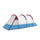 Tenda da Campeggio Impermeabile con 2 Aree e 3 Ingressi 420x200x150 cm in Poliestere e Fibra di Vetro Rosso