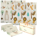 Tappeto Morbido per Bambini 196x176x1,5 cm Superficie Impermeabile in XPE a Tema Bosco   