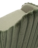 Sgabello Bar Alaska A Verde Set 2 Pz 52x46x111 cm in Compensato e Spugna e Ferro e Poliestere Verde      