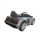 Macchina Elettrica per Bambini 12V Licenza Ufficiale Audi R8 New Spyder con Telecomando e Sedile in pelle Grigio