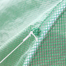 Serra per Orto 3x2x2m Porte con Zip e Finestre a Rete in Acciaio e Copertura PE Verde      