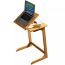 Tavolino Porta PC Computer da Letto Divano Reclinabile in legno