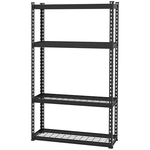 prezzo Scaffale 4 Ripiani 70x30x152 cm in Metallo Nero