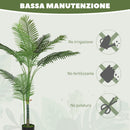 Pianta Artificiale Areca Alta 150 cm per Interni con Vaso in PE Verde  
