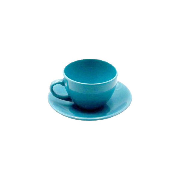 prezzo Set 6 Tazze da The con Piattino Ø9,5xh7 cm in Gres Porcellanato Romeo Turchese
