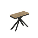 Consolle Allungabile 90-300x40x77 cm Saki Evolution Quercia Natura Gambe Antracite 