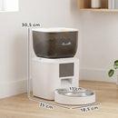 Distributore Automatico Cibo Gatti 4L WiFi 2.4G App Controllo con Registratore 10s Ciotola Bianco      