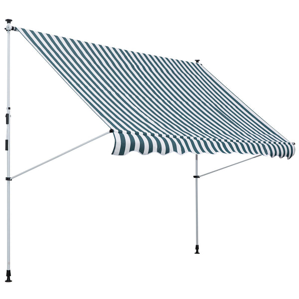 Tenda da Sole a Muro 300x150 cm in Metallo e Poliestere Verde online