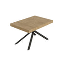 Tavolo Allungabile 120-224x90x74 cm Niket Quercia Natura Gambe Antracite