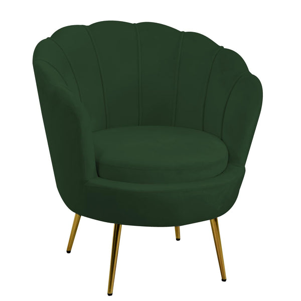 prezzo Poltrona Imbottita 73x72xh49/77 cm in Tessuto Velluto Tulipan Verde