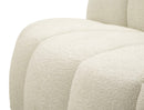 Divanetto Ball Bianco 145x80x69 cm in Compensato e Spugna e Poliestere Bianco      