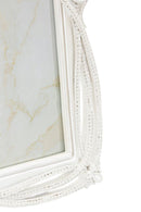 Cornice Ribbon 27x1,7x32 cm in Resina e Vetro Argento      