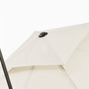 Ombrellone a Sbalzo a Doppia Copertura 268x268x265 cm Base a Croce e Pesi Beige   