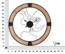 Orologio da Muro Couple Ø 60x3 cm in Ferro e Legno 