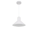 Lampada Design a Sospensione Corpo in Metallo Bianco Ø34,5x28 cm 