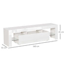 Mobile TV con Luci a LED 160x35x45 cm per TV fino a 65 Bianco