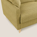 Divano Letto 3 Posti 180x94x97 cm in Tessuto Giallo