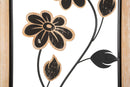 Pannello Legno Girish A 30x2,5x60 cm in Ferro e MDF Marrone e Nero      