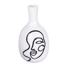 Vaso con Viso Ø12,6x23 cm  in Ceramica VdE Tivoli 1996 Vis a Vis