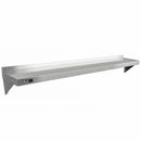 Set 2 Mensole a Muro 194x30 cm per Cucine di Ristoranti Pizzerie in Acciaio Inox
