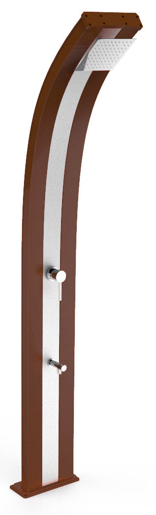 acquista Doccia Solare da Esterno Giardino 40L Miscelatore e Lavapiedi Arkema Dada Fascia Inox Oro Van Gogh