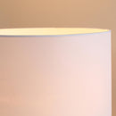 Lampada da Terra 53x53x144 cm E27 Paralume in Tessuto Bianco e Oro