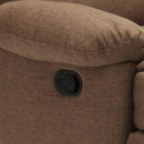 Poltrona Relax Reclinabile Manuale 89x100x100 cm in Tessuto Marrone