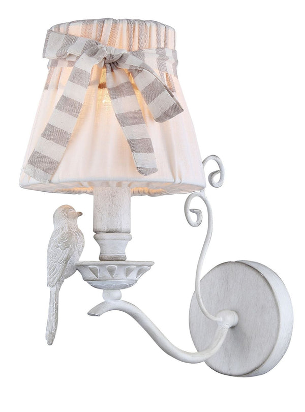Lampada da parete Elegant in Metallo Bird Bianco Antique acquista