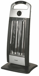 Stufa Elettrica 2 Elementi 30x23x62 cm 900W Kooper Nera e Grigia