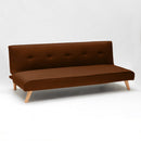 Divano Letto 178x82x70 cm in Tessuto Marrone