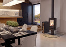 Stufa a Legna 5,5/10,5KW Piastrellata in Acciaio Flig Springfield Plus Nera