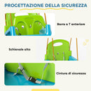 Altalena per Bambini da Giardino 3 in 1 con Corde Regolabili 42x33x120-180 cm in PP e PE Verde      